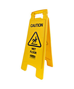 Rubbermaid "Caution Wet Floor" Sign, 2 Sided, 26", Yellow
