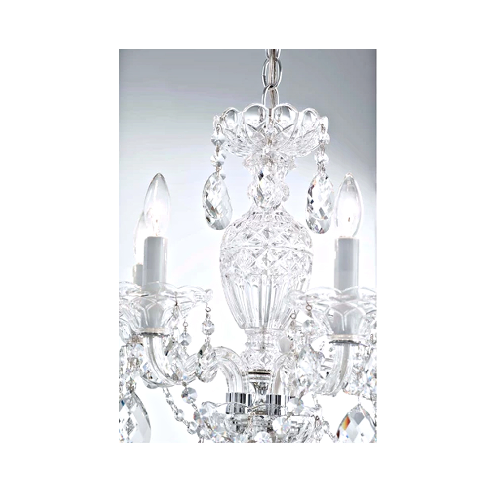 Schonbek Sterling 5 Light 16 inch Polished Silver Chandelier Ceiling Light in Heritage - Image 3